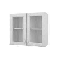 Шкаф двухдверный со стеклом кухня Принцесса ширина 800 мм высота 700 мм 